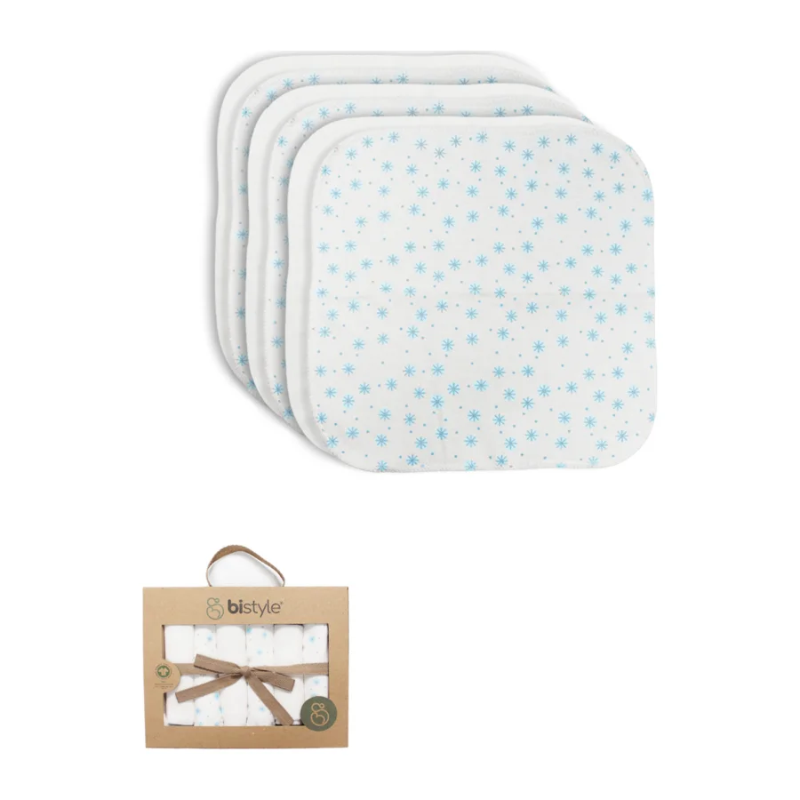 Bistyle Stars Kutulu Penye Mendil, 6'lı, 20x20 cm, Mavi