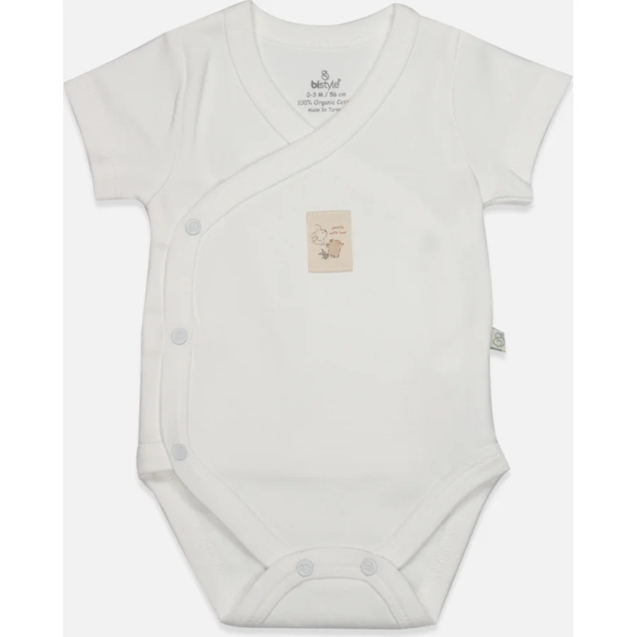 Bistyle Kruvaze Body Yarım Kol With You Family Bej