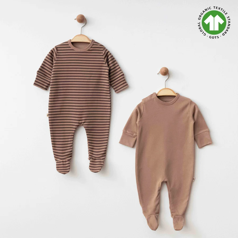 Eslenza Baby Organik 2'li Tulum 0048 Kahve