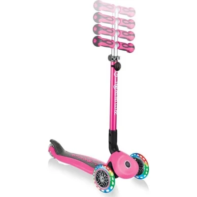 Globber Go Up Deluxe Scooter, Işıklı, Pembe