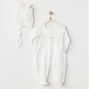 Andywawa Petit Love Bebek Tulum Takım, Ekru