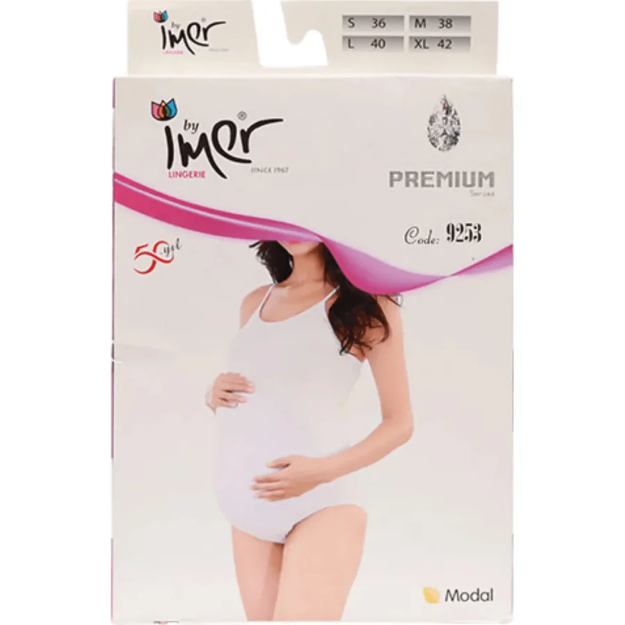 İmer Hamile Çıt Çıt Body, Beyaz