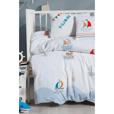 Kanz Ranforce Bebek Nevresim Takımı Knz-001 Sailboats