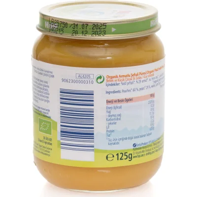 Hipp Organik Armut Şeftali Püresi, 125 g