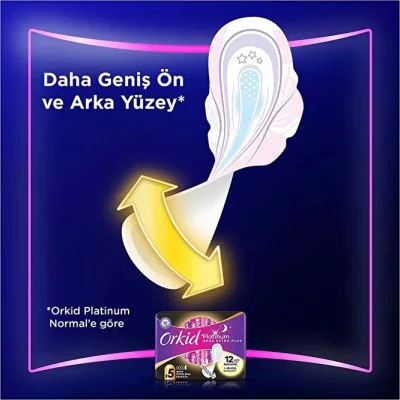 Orkid Ultra Platinum Gece Ekstre Plus Ped 20'Li