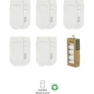 Bistyle 5'li Penye Soket Kutulu Basic Çorap 10131 Ekru