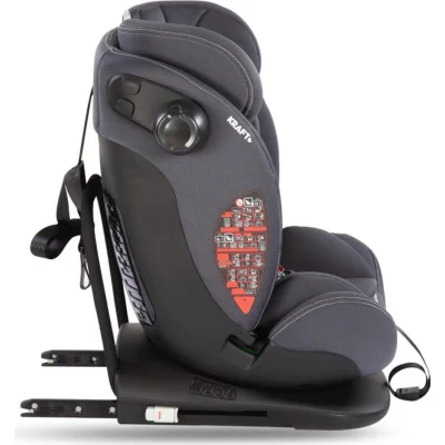 Kraft Neptune I-Size 0-36 Kg İsofixli Oto Koltuğu, Koyu Gri
