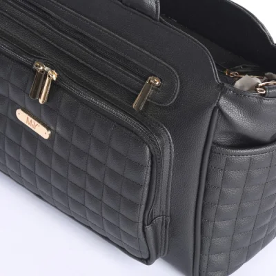 M&Y Juno Deri Anne Bebek Bakım Çantası, Siyah