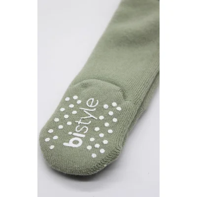 Bistyle Kaymaz Mix Havlu Külotlu Çorap, Tekli, Nil