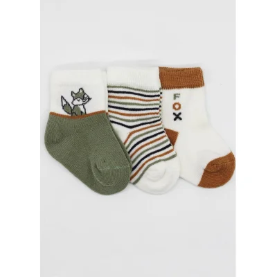 Bistyle Penye Soket Çorap, 3'lü, Nil