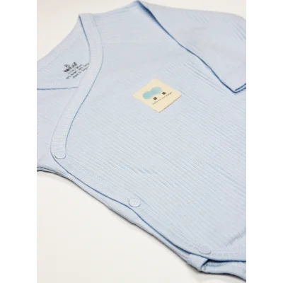 Bistyle Organic Modal Flying Balloons Kruvaze Uzun Kol Body, Mavi