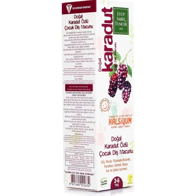 Eyüp Sabri Tuncer Doğal Karadut Özlü Diş Macunu, 2-6 Yaş, 60 ml