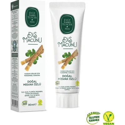 Eyüp Sabri Tuncer Doğal Diş Macunu, 90 g, Misvak Özlü