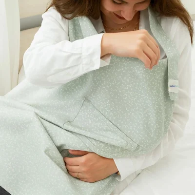 BabyJem Cepli Emzirme Önlüğü, Yeşil, Halka