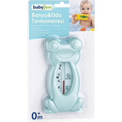 BabyJem Kurbağa Banyo ve Oda Termometresi, Turkuaz