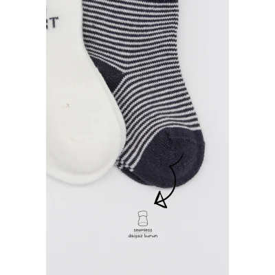 Bistyle Penye Soket Çorap, 3'lü, Antrasit