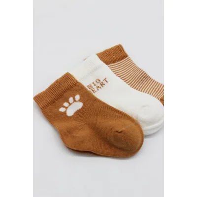 Bistyle 3'Lü Penye Soket Çorap 10110 Hardal