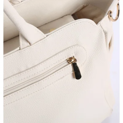 M&Y Juno Deri Anne Bebek Bakım Çantası, Krem