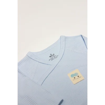 Bistyle Organic Modal Flying Balloons Kruvaze Uzun Kol Body, Mavi