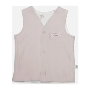 Bistyle Love You Family Çift Taraflı Yelek, Pudra