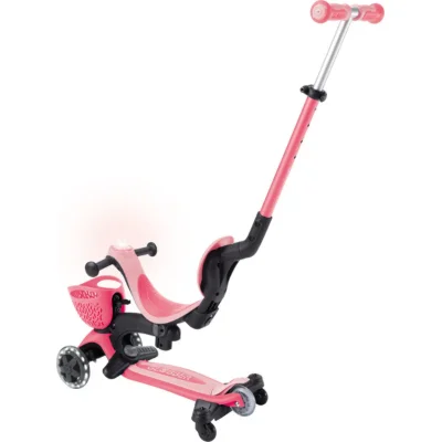 Globber Go Up Baby 360 Scooter, Işıklı, Koyu Pastel Pembe