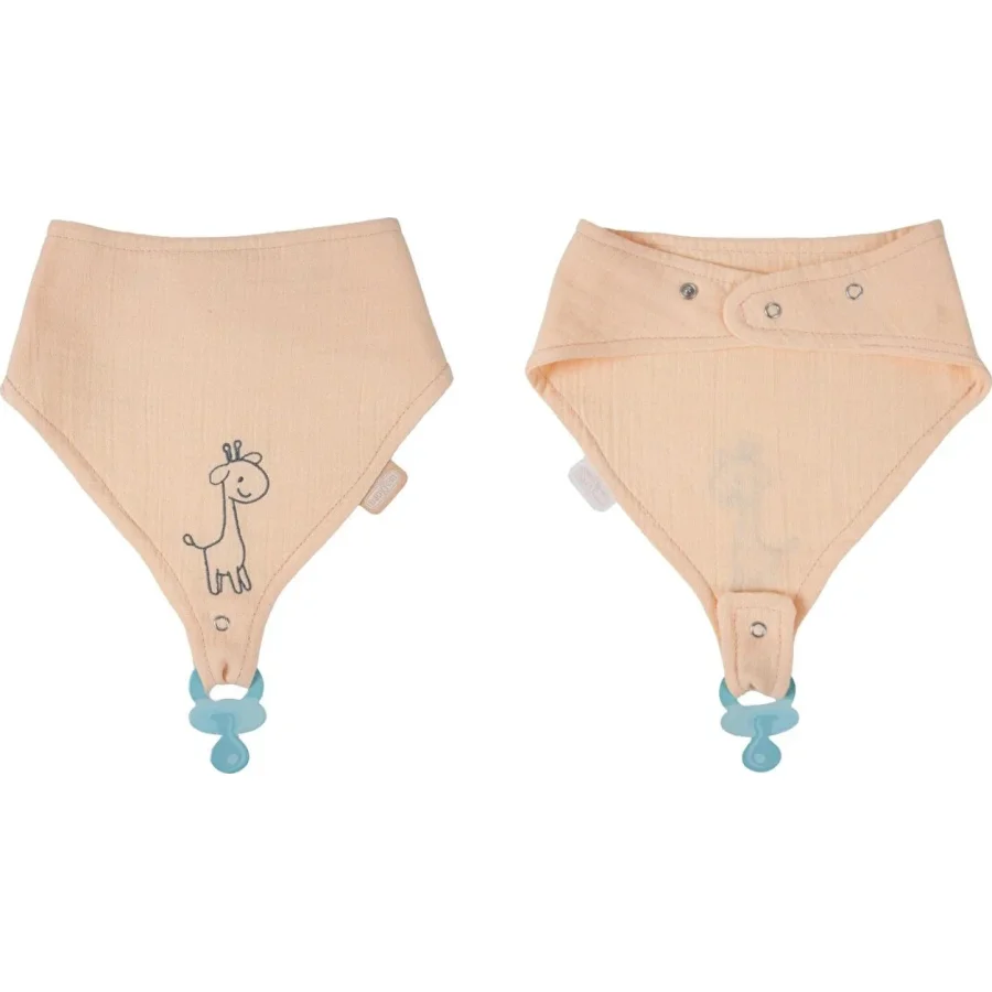 BabyJem Emzik Askılı Müslin Önlük, Somon