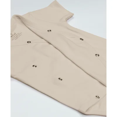 Bistyle Organik Natural Basic Style Kruvaze Yarım Kol Body, Bej