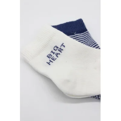 Bistyle Big Heart Penye Soket Çorap, 2'li, Lacivert