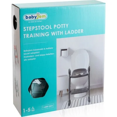 BabyJem Basamaklı & Katlanır Klozet Adaptörü, Antrasit