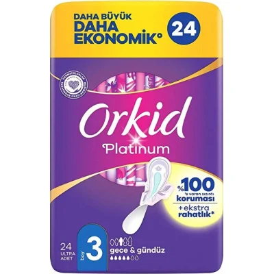 Orkid Ultra Platinum Gece Ped, 24'lü