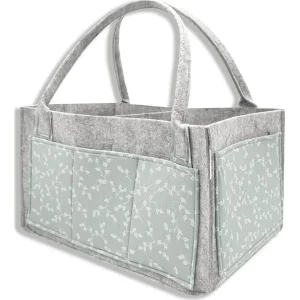 BabyJem Keçe Anne Bebek Bakım Çantası, Yeşil, Çiçek