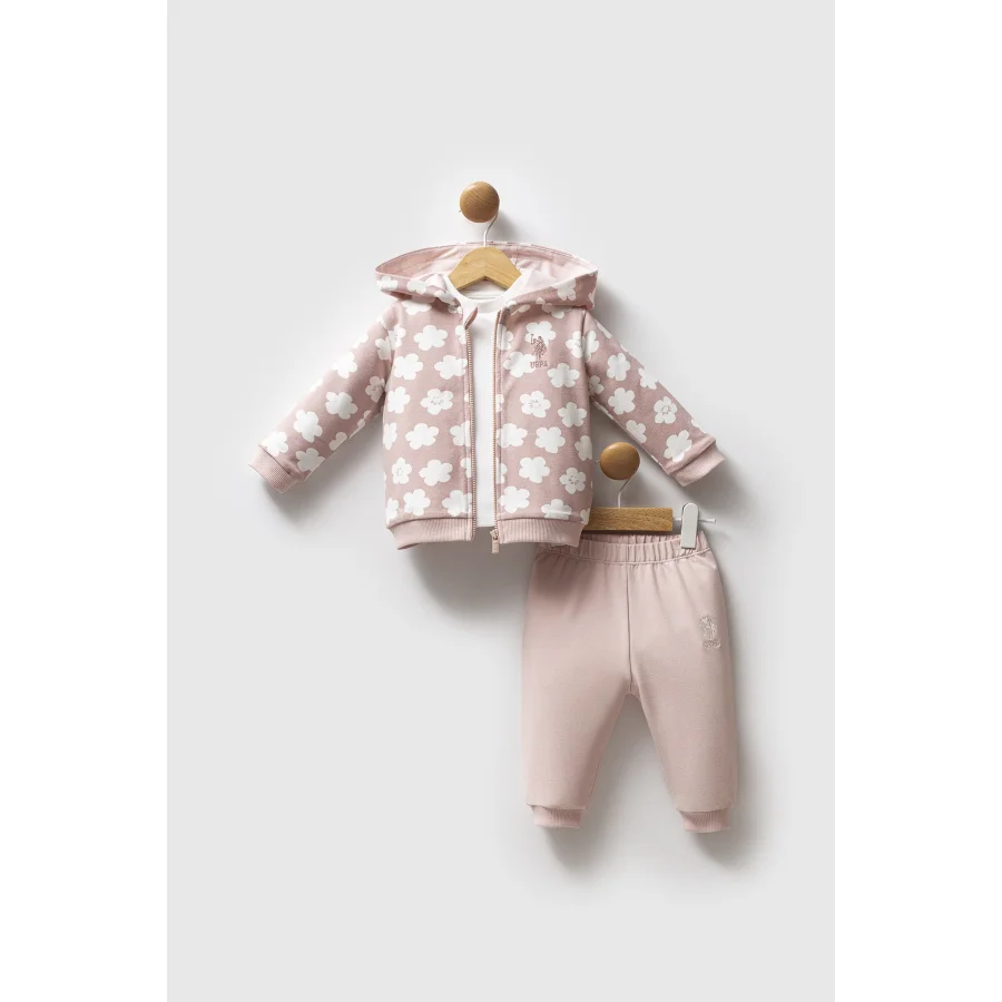 U.S. Polo Assn 3'lü Takım USB2771 Pudra