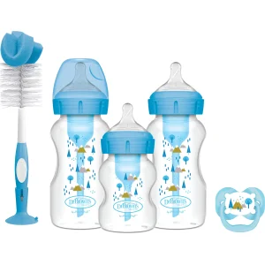 Dr.Brown's Geniş Ağız Anti Kolik Options+ PP Biberon Hediye Seti Mavi