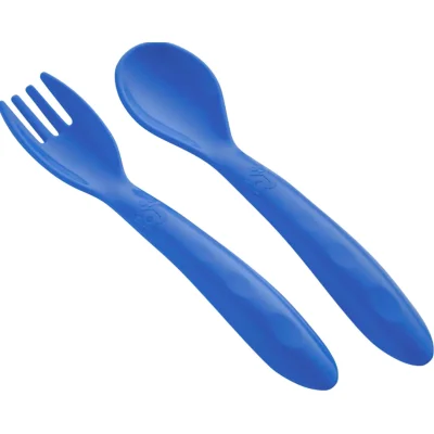 BabyJem Mama Kaşık Çatal Takımı, Mavi