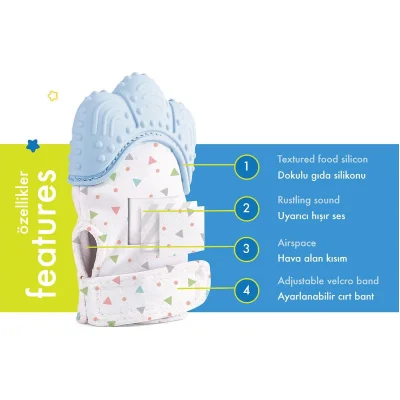 BabyJem Diş Kaşıyıcı Eldiven, Pembe