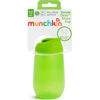 Munchkin Simple Clean Pipetli Alıştırma Bardağı, 12+ Ay, 296 ml, Mavi