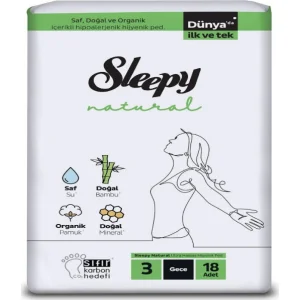 Sleepy Natural Süper Eco Paket Gece, 18 Adet