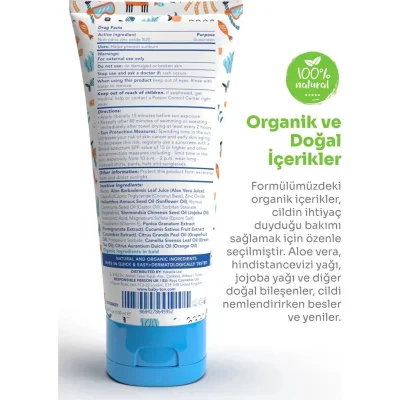 Babyton Bebek ve Çocuklar İçin Suya Dayanıklı Güneş Koruyucu Krem, 100 ml