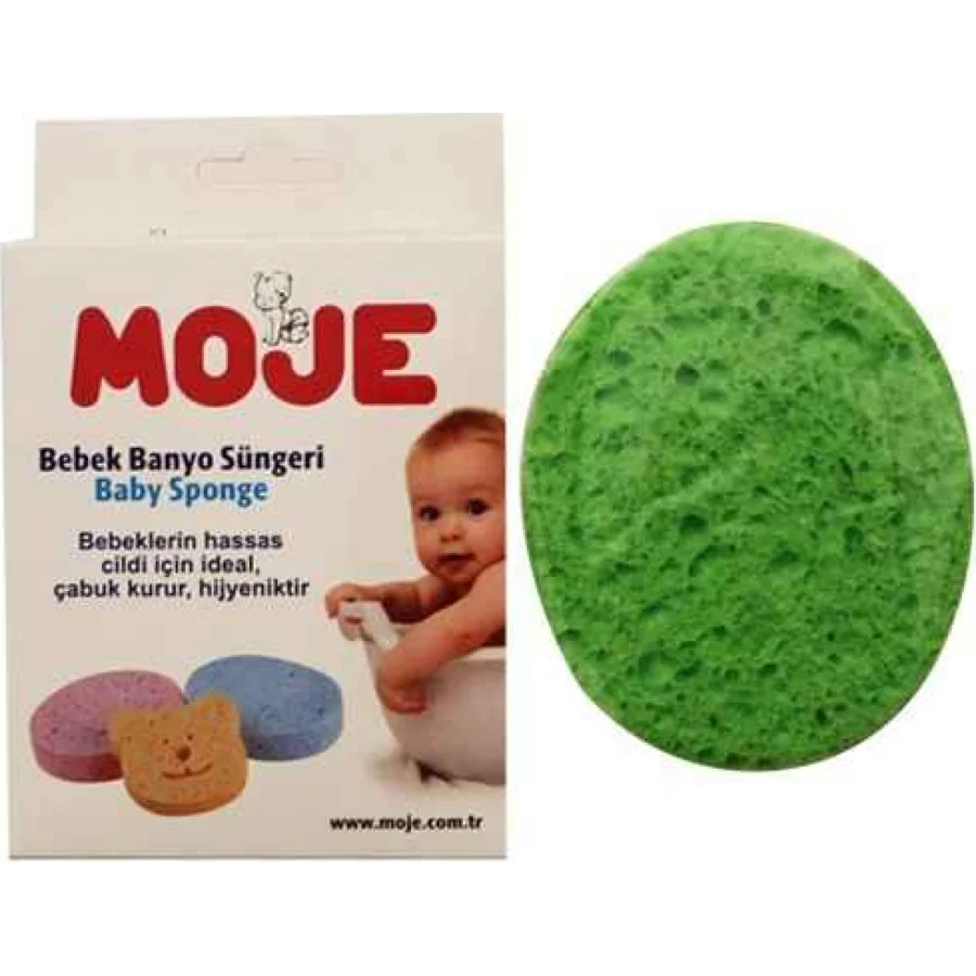 Moje Selülozik Bebek Banyo Süngeri, Yeşil