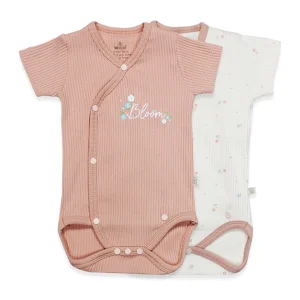 Bistyle Bloom Rose Yarım Kol Badi, 2'li, Ekru, Gül Kurusu