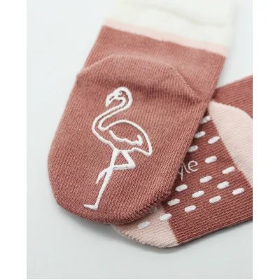 Bistyle Hayvan Figür Kaymaz Kız Soket Çorap, 2'li, Pudra