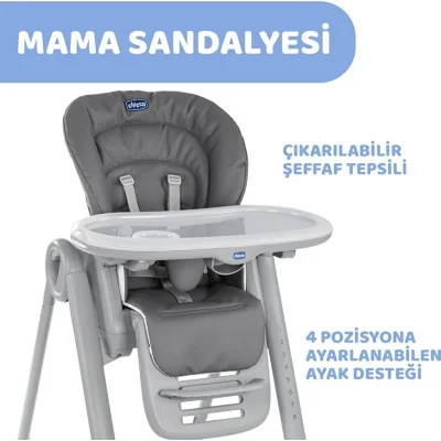 Chicco Polly Magic Mama Sandalyesi, Koyu Gri