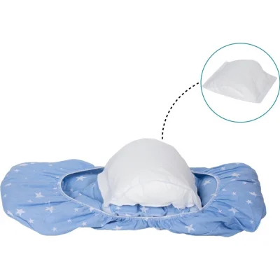 Sevi Bebe Bel Destekli Ana Kucağı Örtüsü, Mavi, Yıldız