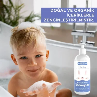 Babyton Göz Yakmayan Doğal Bebek ve Çocuk Şampuanı, 400 ml