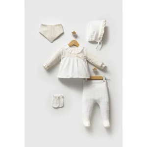 Tongs Baby Authentic Zıbın Takım, 5'li, Ekru