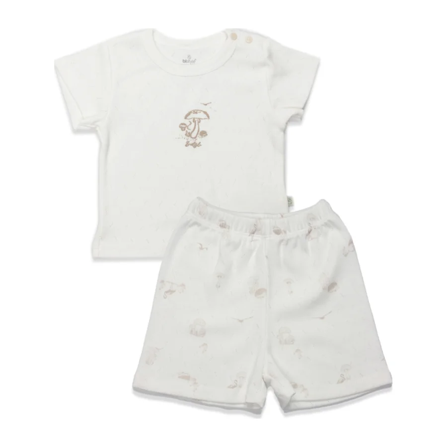 Bistyle My Favorite Zoo Şortlu Takım, 2'li, Ekru