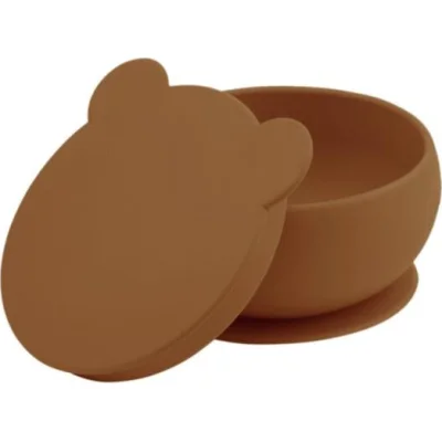 OiOi Silikon Kapaklı Kase Woody Brown