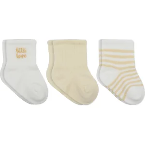 Bistyle Little Love Girl 3'lü Penye Soket Çorap 10137 Ekru