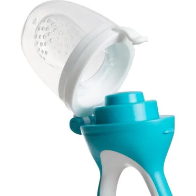 BabyJem Silikon Uçlu Meyve Sebze Emziği, Mavi