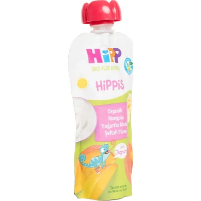 Hipp Organik Mangolu Yoğurtlu Muzlu Şeftali Püresi, 100 g